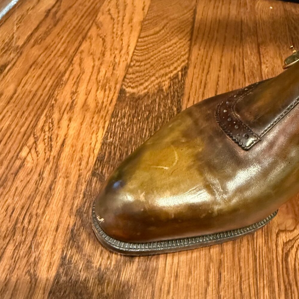 Berluti Paris Atelier Sur Mesure Monk Strap Wing Tip Style Ankle Boots Fits 7 - Picture 5 of 10